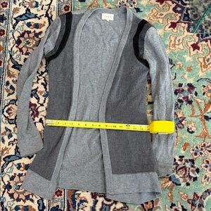 Elegant Gray Open-Front Cardigan